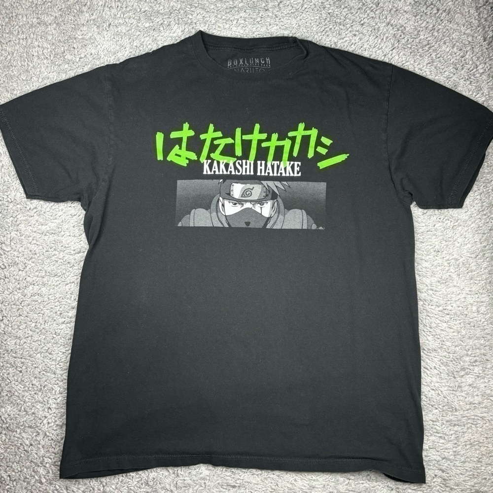 Naruto Shirt Mens Large Graphic Kakashi Hatake Hot Topic Vintage Y2K Anime 2002